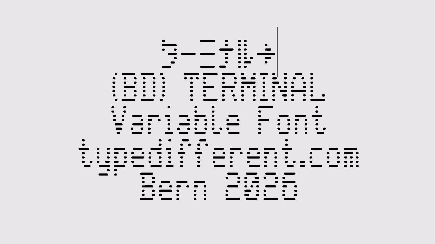 BD Terminal variable font