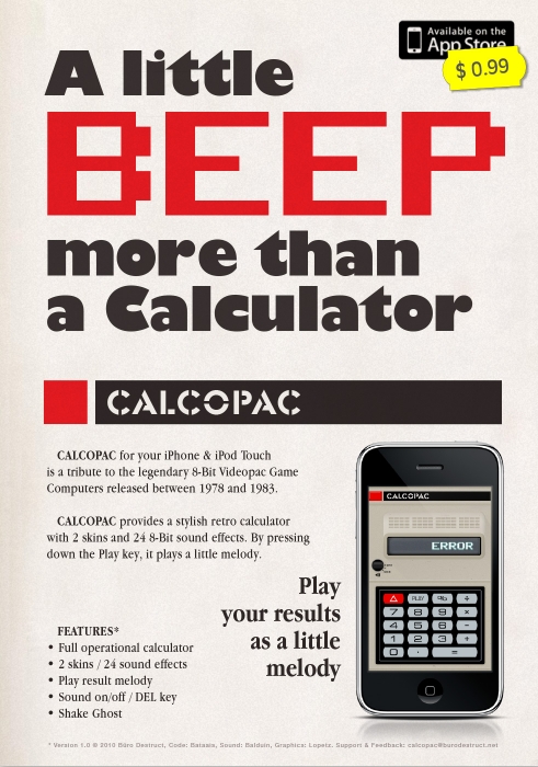 Calcopac iPhone App ad beige