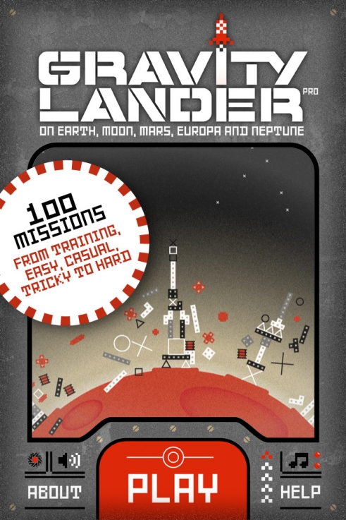 Gravity Lander Pro Game screenshot iPhone