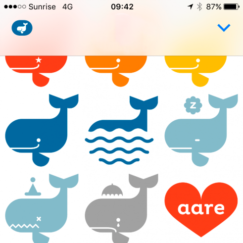 mAARE iPhone app update with iMessage sticker set