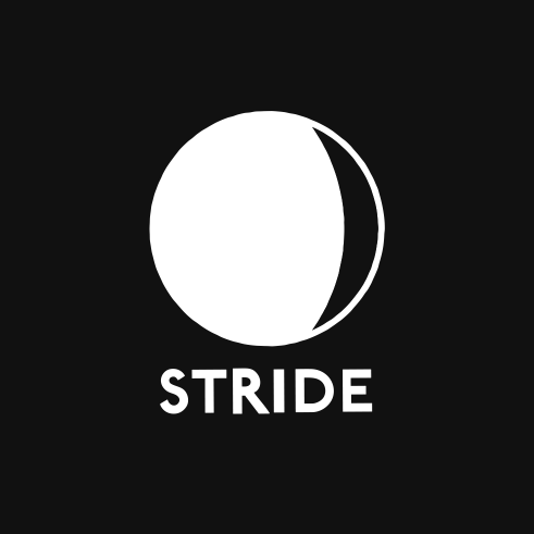 Stride Night logotype negative
