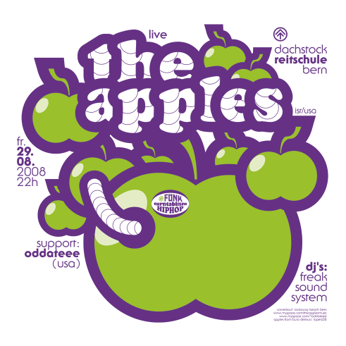 The Apples concert poster and flyer 2008