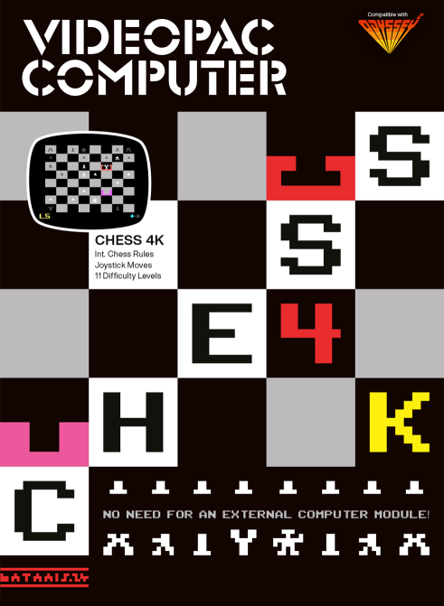 Videopac Odyssey 2 Homebrew Game «Chess 4K» by Bataais