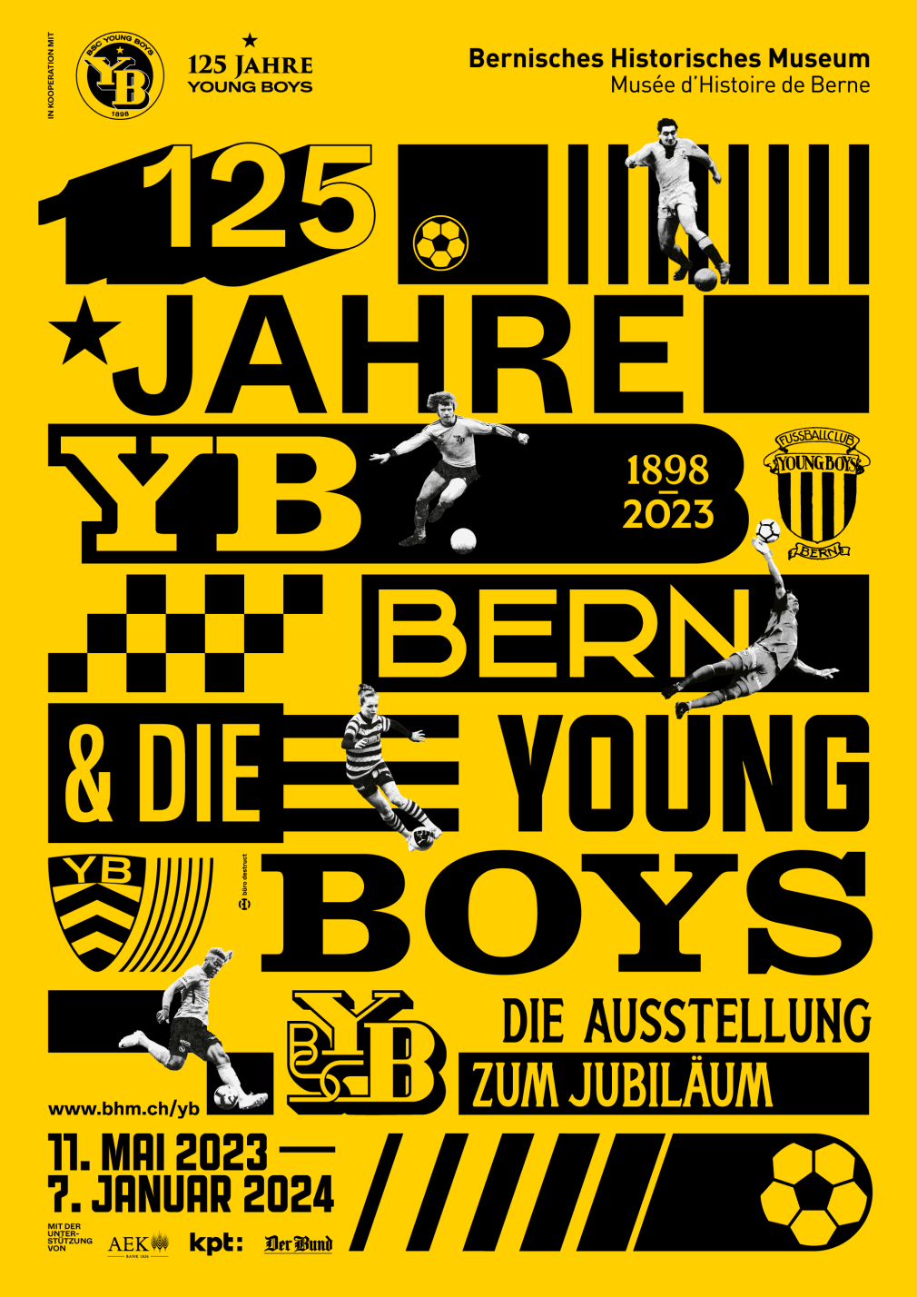 125 Years YB  – Bern & the Young Boys – The Jubilee Exhibition F4 poster
