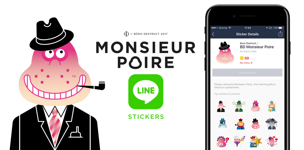 BD Monsieur Poire LINE sticker pack