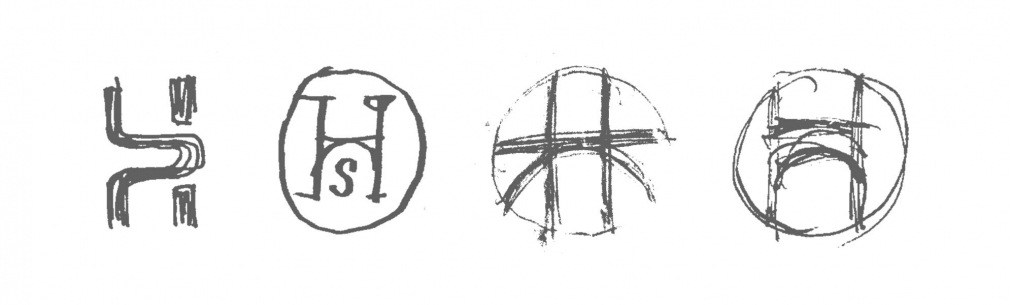 Hauptstadt logotype sketches