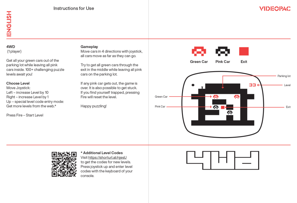 Videopac Odyssey 2 Homebrew Game «4WD» by Bataais